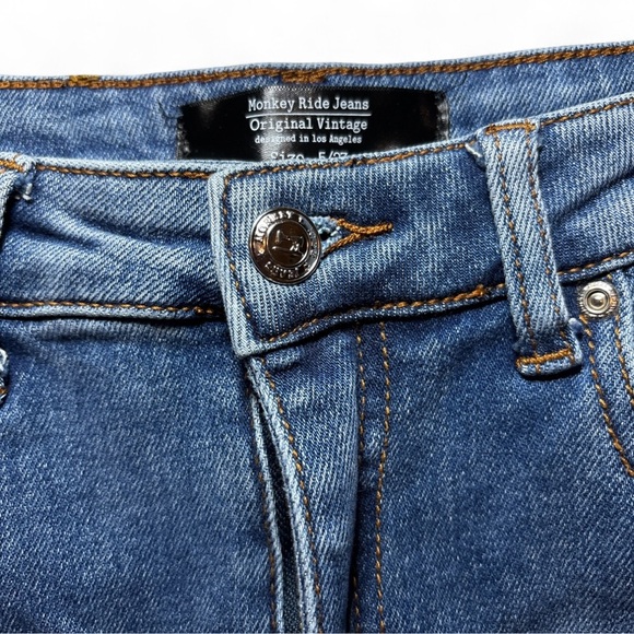 Monkey Ride Jeans 5/27 Original Vintage Straight Leg Stretch Denim Pants High - Picture 3 of 5